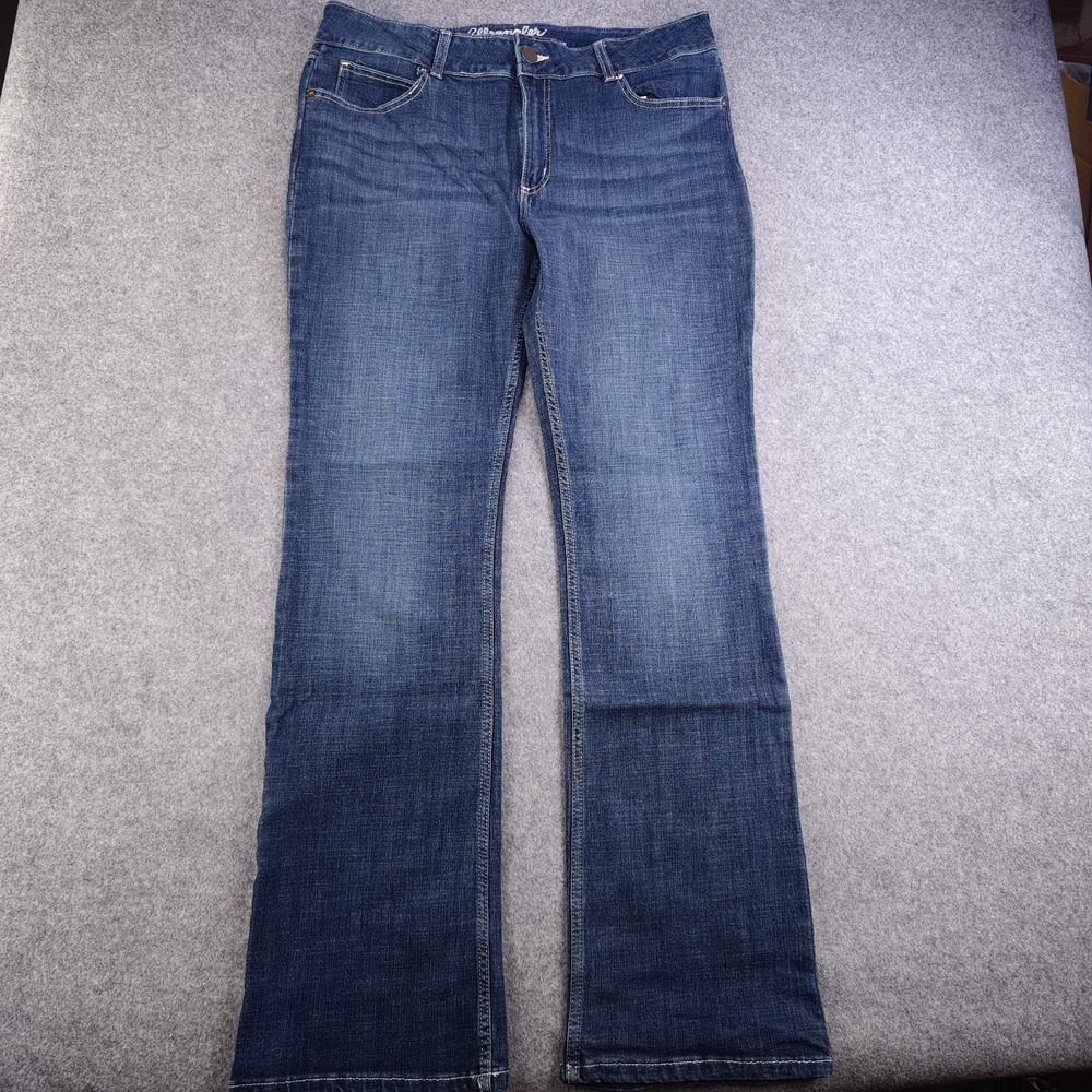 Wrangler Bootcut Jeans Women's 15x34 Blue Dark Wash Denim Stretch 35x32